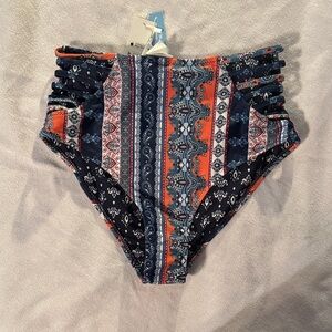 Cupshe Multicolor High-Waisted Swim Bottom